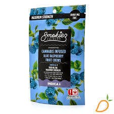 1000mg Sour Blue Raspberry Fruit Chews (I) (1g) cannabis product