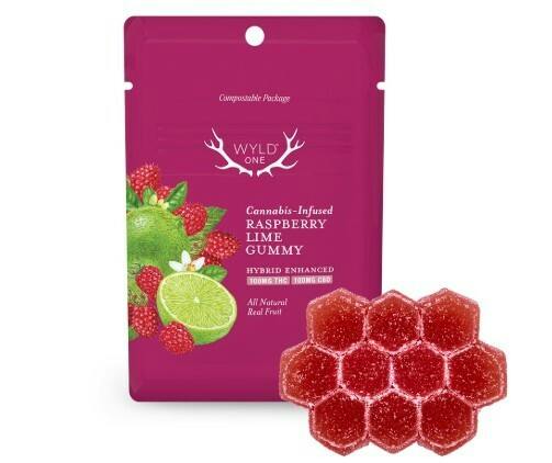 100mg Raspberry Lime 1:1 THC:CBD Gummy (H) at The GOOD Dispensary