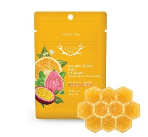 100mg Passion Orange Guava 1:1 THC:CBD Gummy (S) at The GOOD Dispensary
