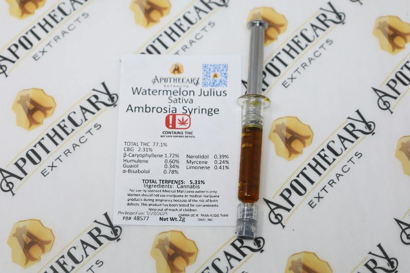 Watermelon Julius Ambrosia Live Resin Syringe - Sativa 2g