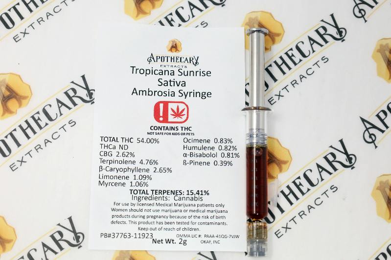 Tropicana Sunrise Ambrosia Live Resin Syringe - Sativa 2g