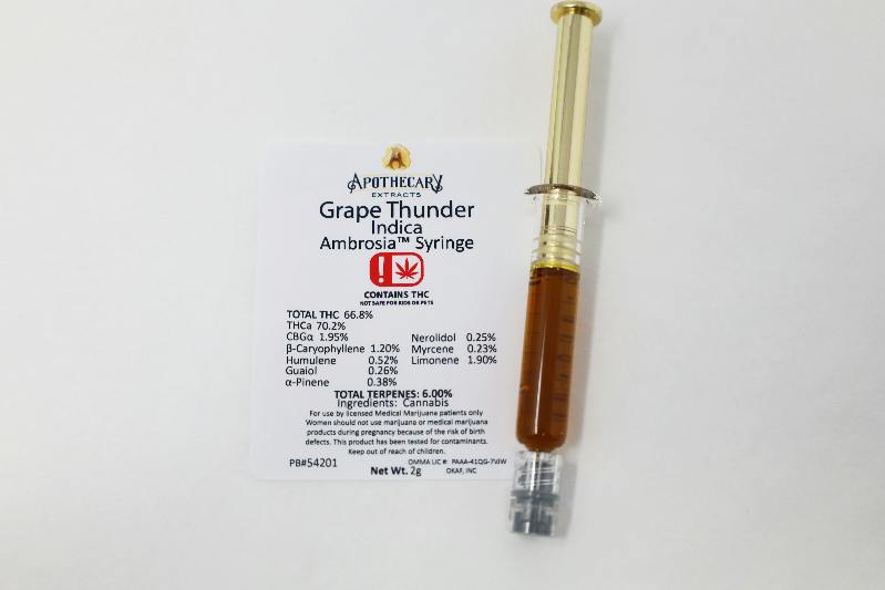 Grape Thunder Ambrosia Live Resin Syringe - Indica 2g