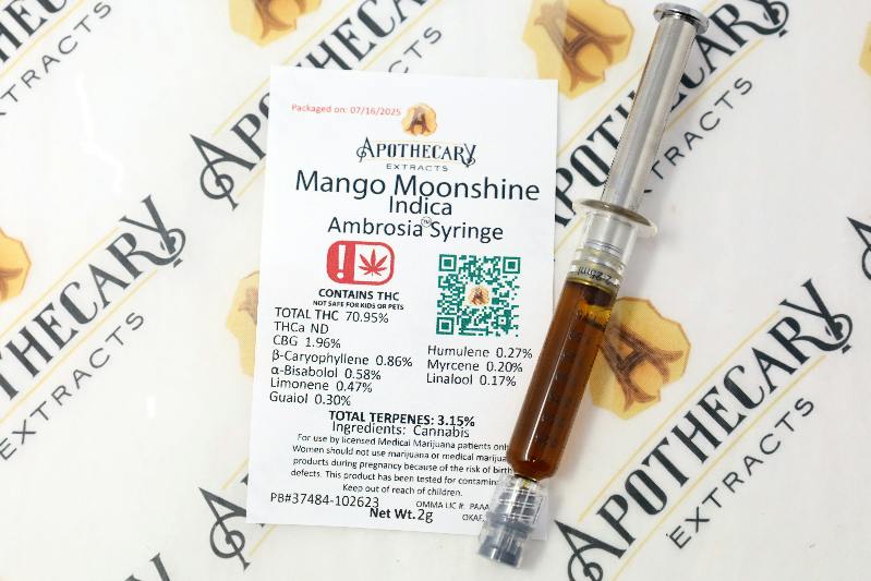 Mango Moonshine Ambrosia Live Resin Syringe - Indica 2g
