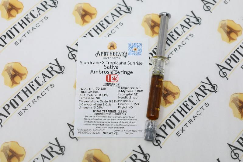 Slurricane x Tropicana Sunrise Ambrosia Live Resin Syringe - Sativa 2g