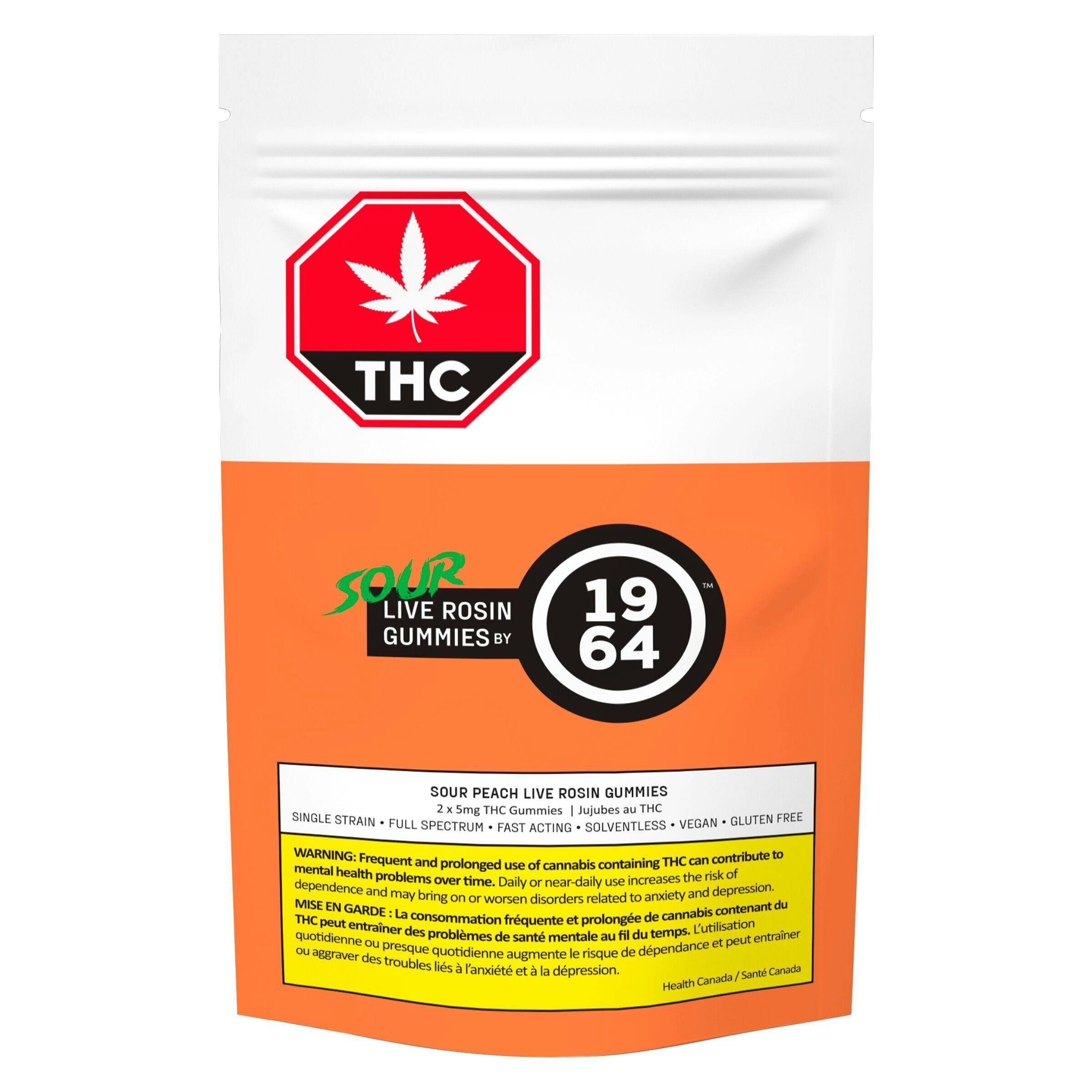 Sour Peach Live Rosin Gummies - 2 Pack