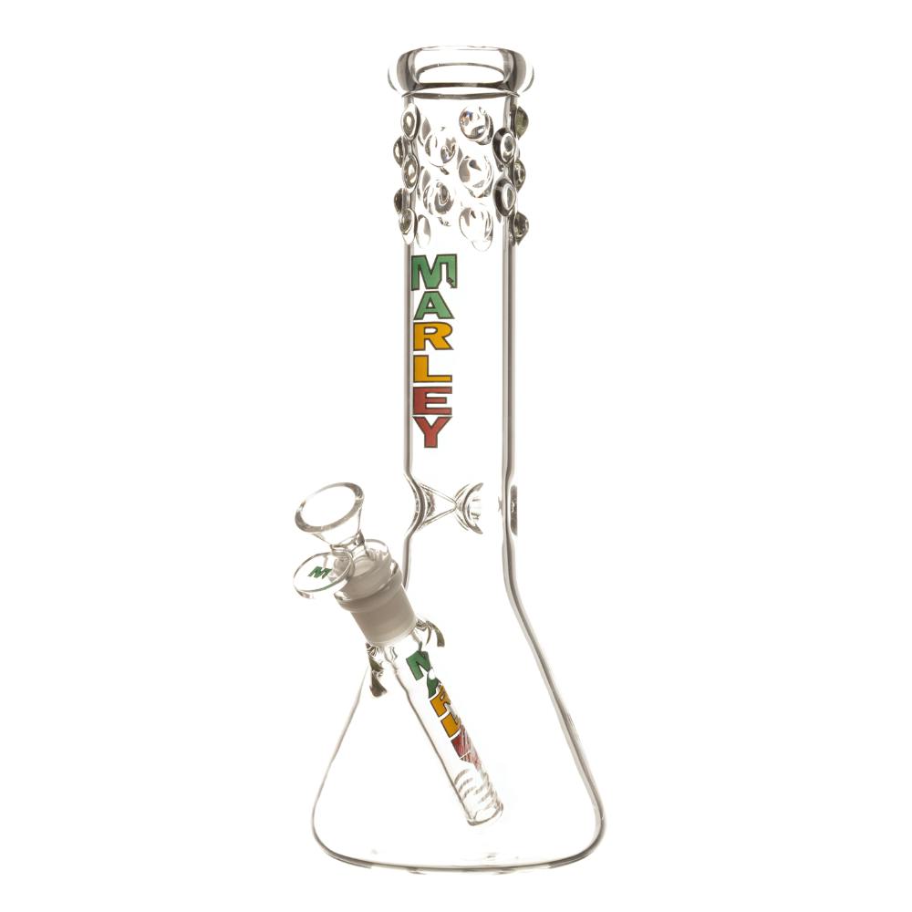 Bubble Beads Beaker Bong - 12" - Rasta