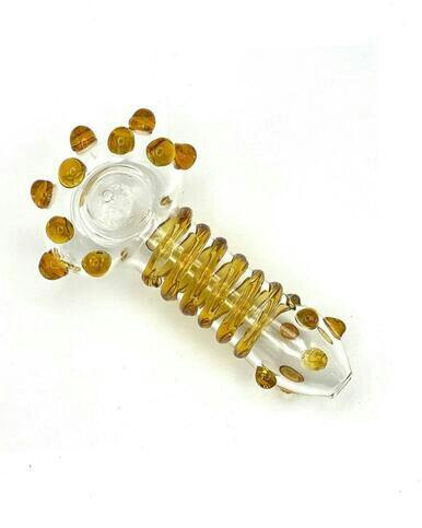Spoon Pipe - 5" - Crystal Swirl