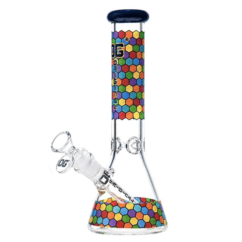 Honeycomb Mosaic Beaker - 5mm - 10" - Black