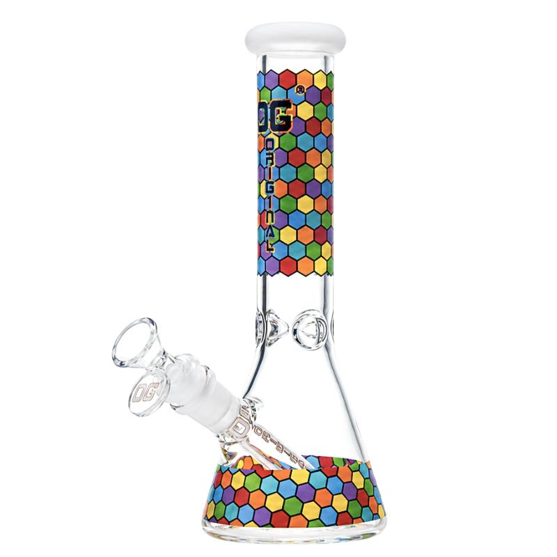 Honeycomb Mosaic Beaker - 5mm - 10" - White