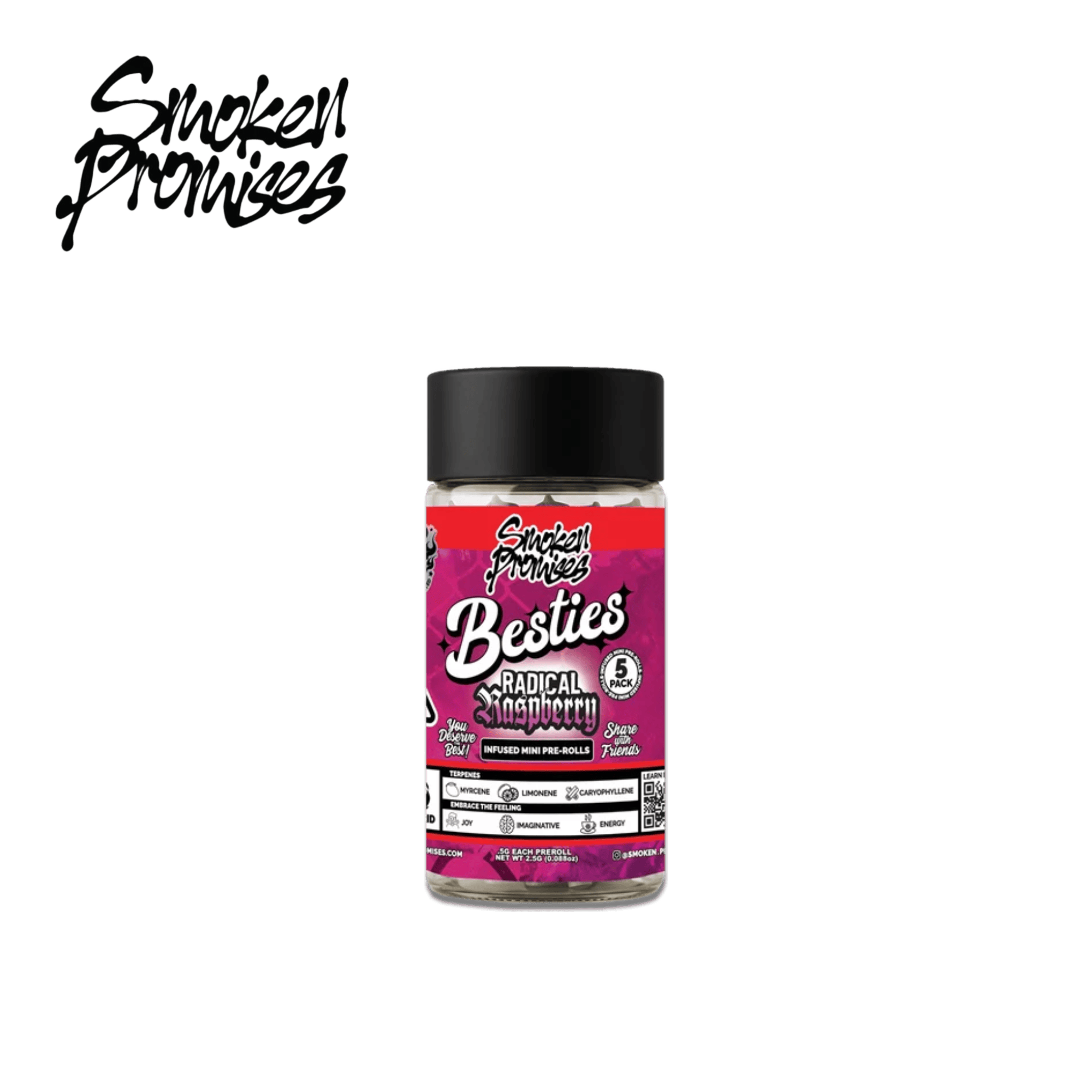 RADICAL RASPBERRY 2.5G 5 PACK INFUSED PREROLLS