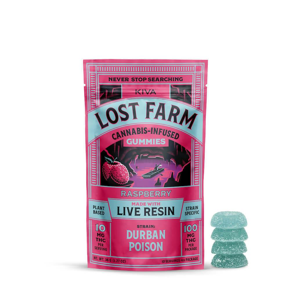 Lost Farm Raspberry Gummies 100mg (10-Pack | 10mg Each)