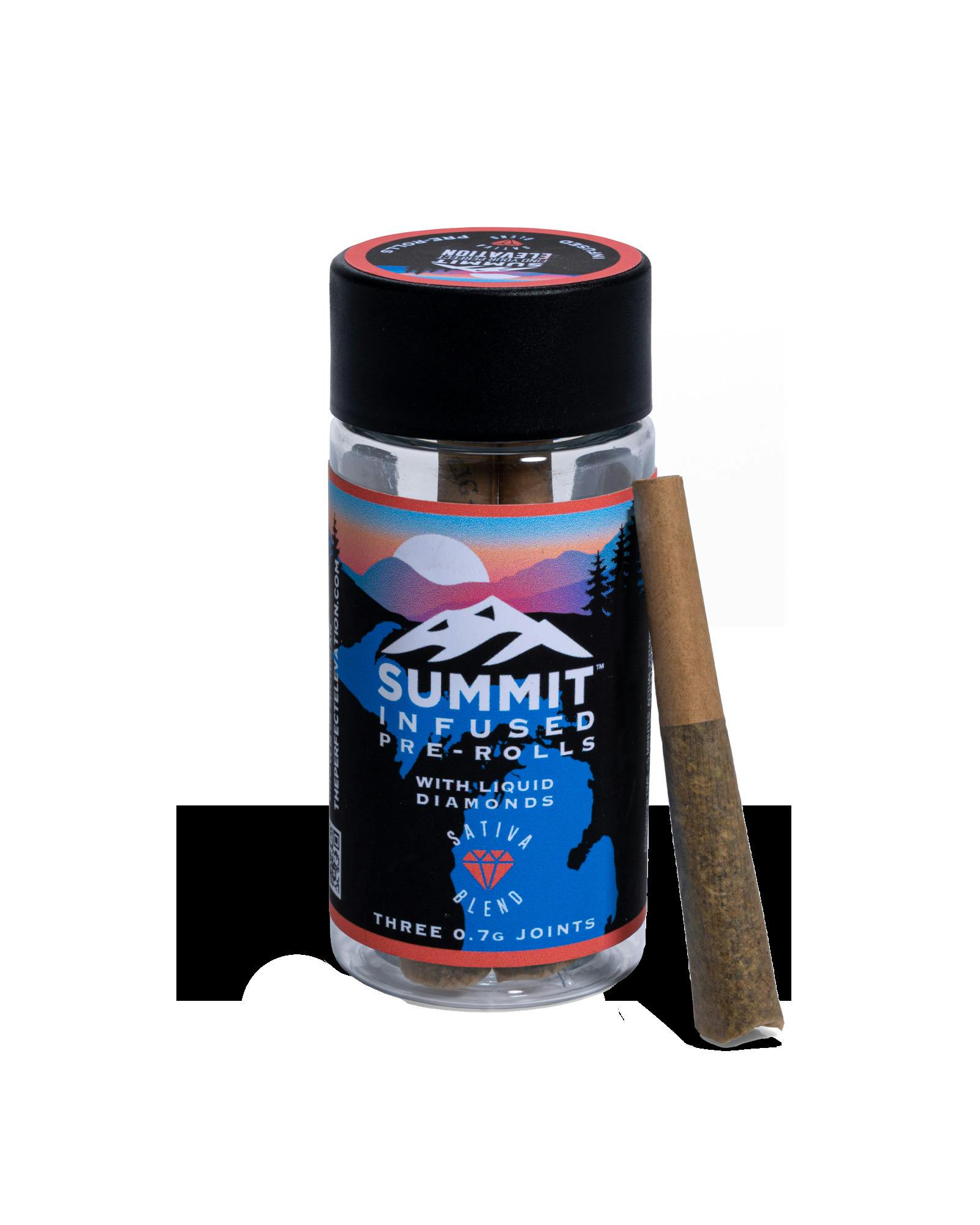 SATIVA LIQUID DIAMOND INFUSED PREROLL 3-PACK