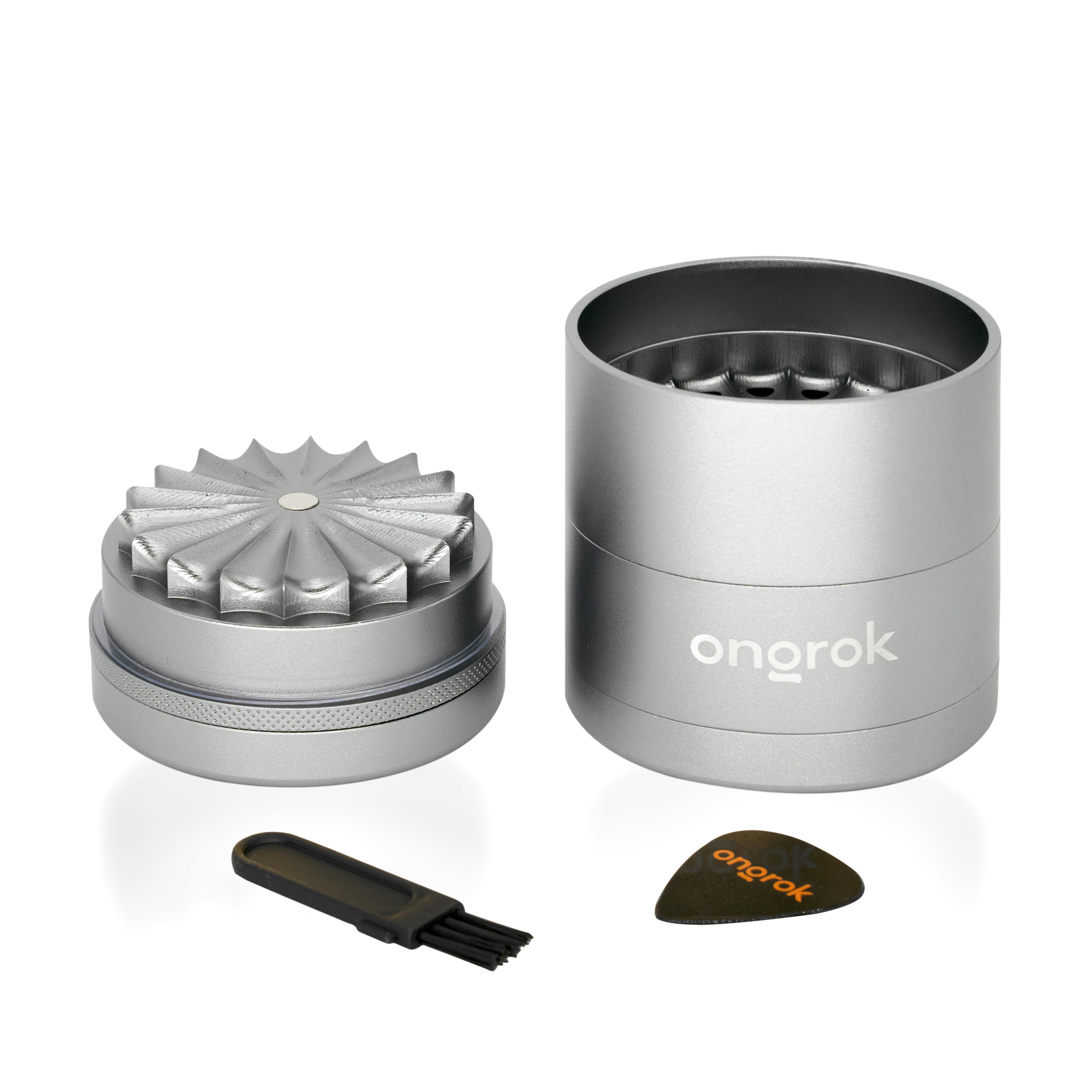 Flower Teeth Storage Grinder - 5pc - Gunmetal