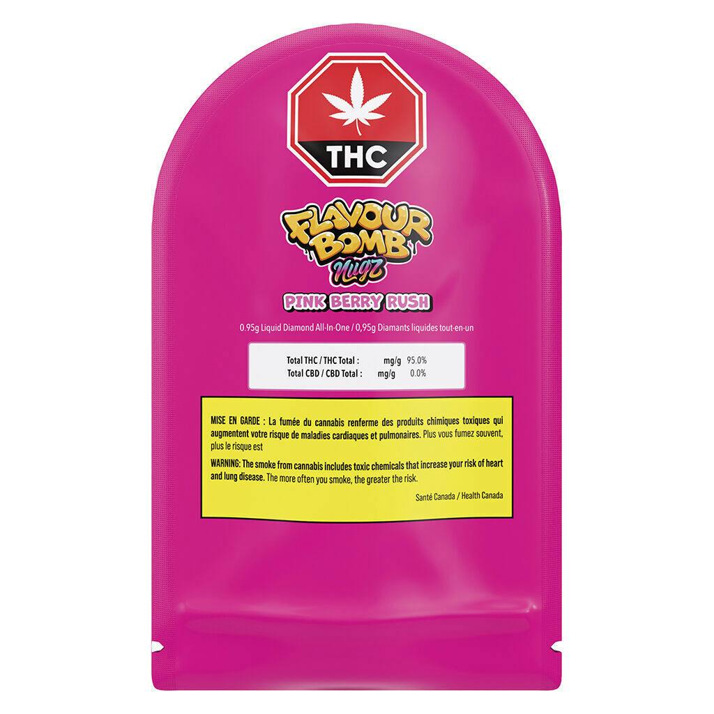 Flavour Bomb Pink Berry Rush Liquid Diamonds All-in-One - 0.95g