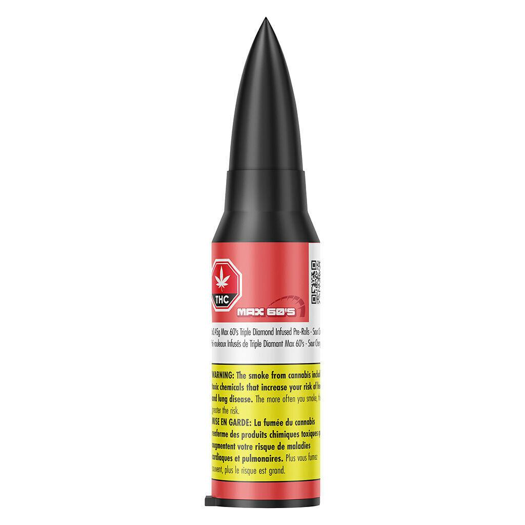 Max 60's Triple Diamond Infused Pre-Rolls – Sour Cherry - 3x0.45g