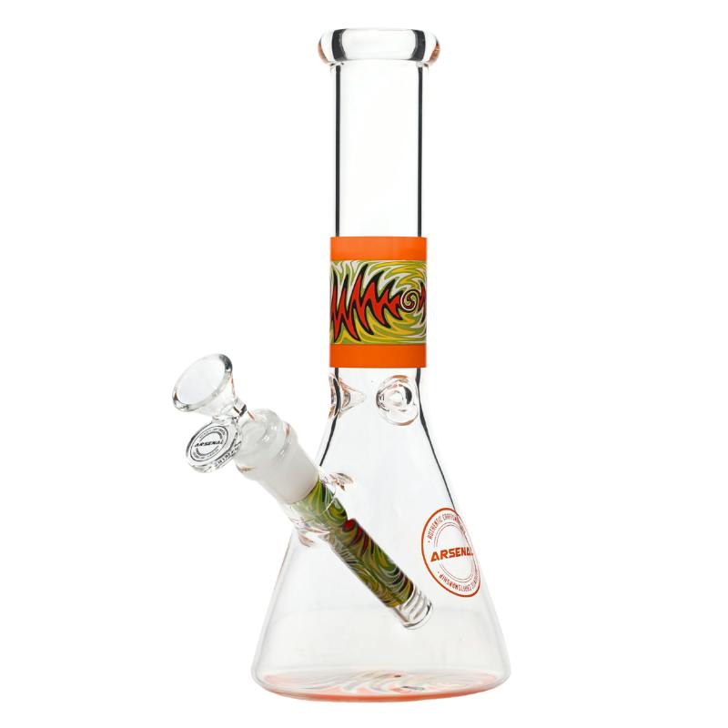 Blaze Swirl Beaker - 10" - Orange