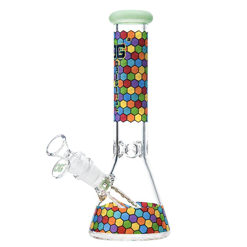 Honeycomb Mosaic Beaker - 5mm - 10" - Green