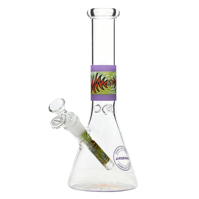 Blaze Swirl Beaker - 10" - Purple