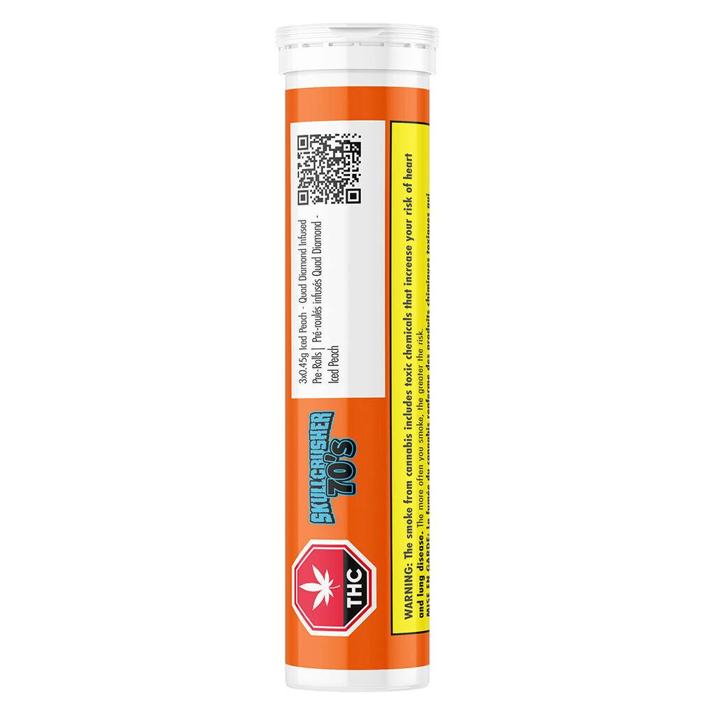 Iced Peach – Quad Diamond Infused Pre-Rolls - 3x0.45g