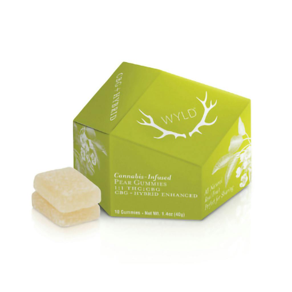 WYLD | Pear | Infused Gummies | 200mgTHC : 200mgCBG |