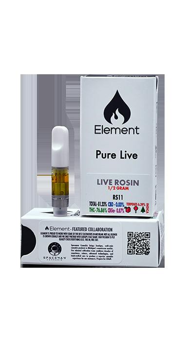 Element | Early Sativa x Jelly Roll | Live Resin Vape Cart | 0.5g | Sativa