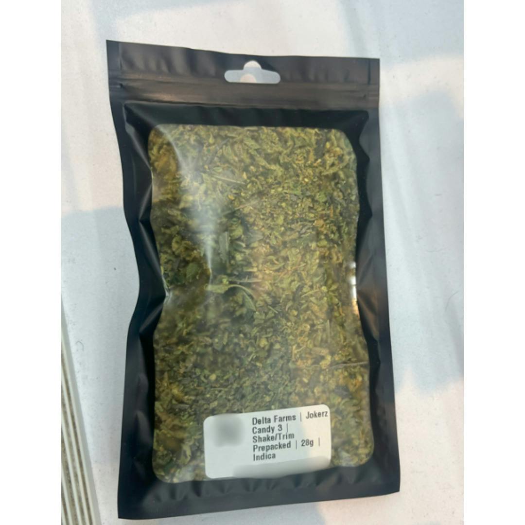Delta Farms | Jokerz Candy 3 | Shake/Trim Prepacked | 28g | Indica