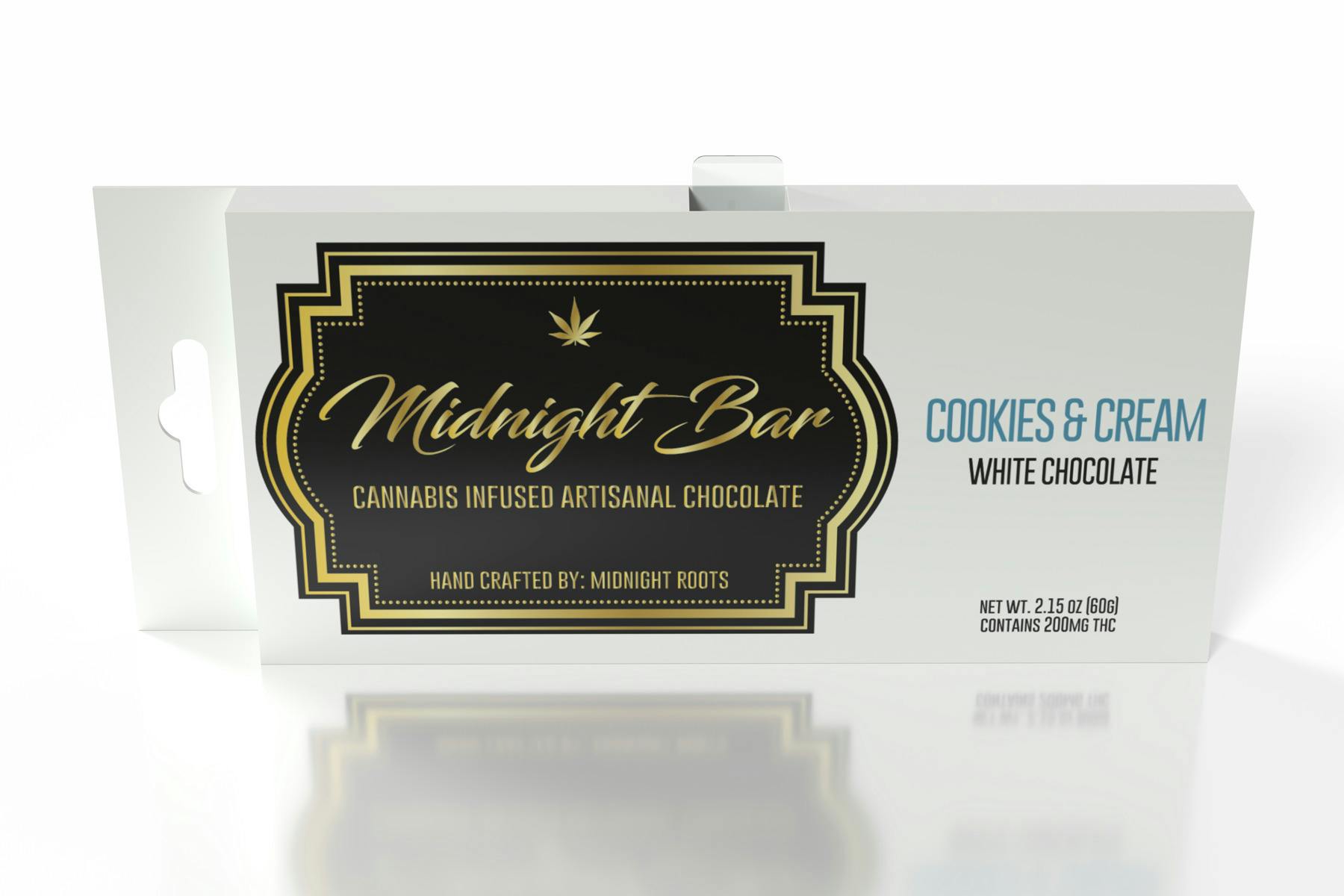Midnight Roots | Cookies & Cream | Infused Chocolate Bar | 200mg | Hybrid