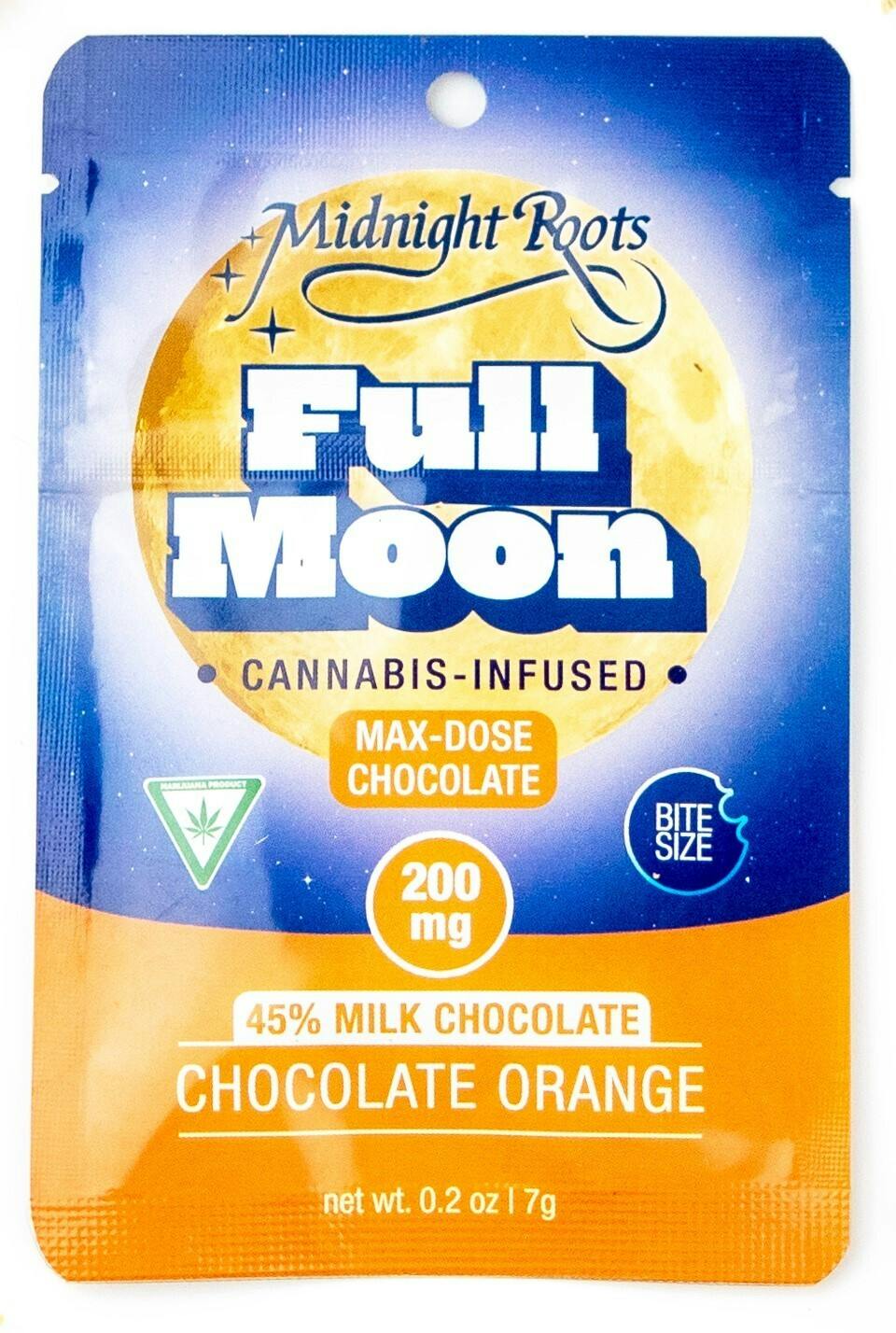 Midnight Roots | Chocolate Orange | Full Moon Infused Chocolate | 200mg | Hybrid