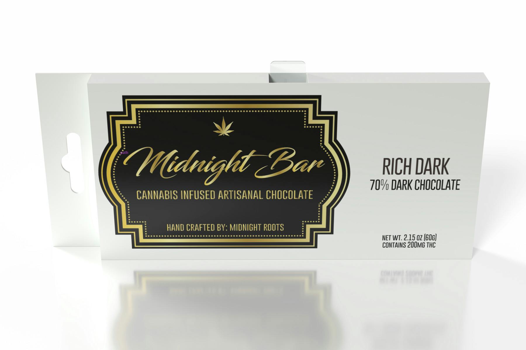 Midnight Roots | Rich Dark | Infused Chocolate Bar | 200mg | Hybrid