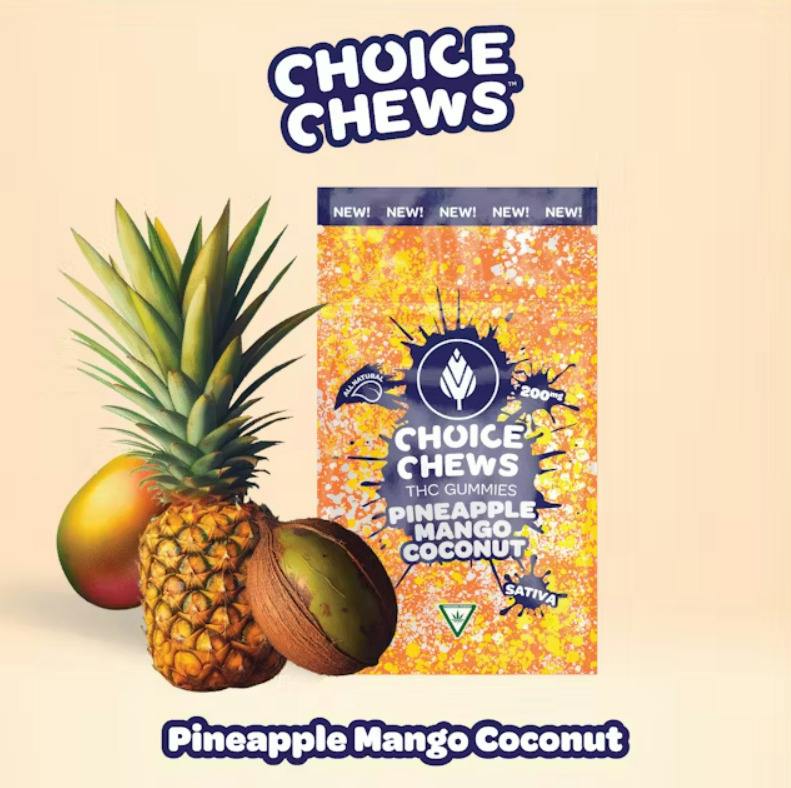 Choice | Pineapple Mango Coconut | Gummies | 200mg | Sativa