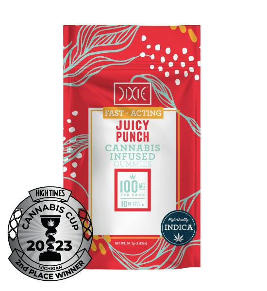 Dixie | Juicy Punch | (Fast Acting) Infused Edible Gummies | 200mg | Indica