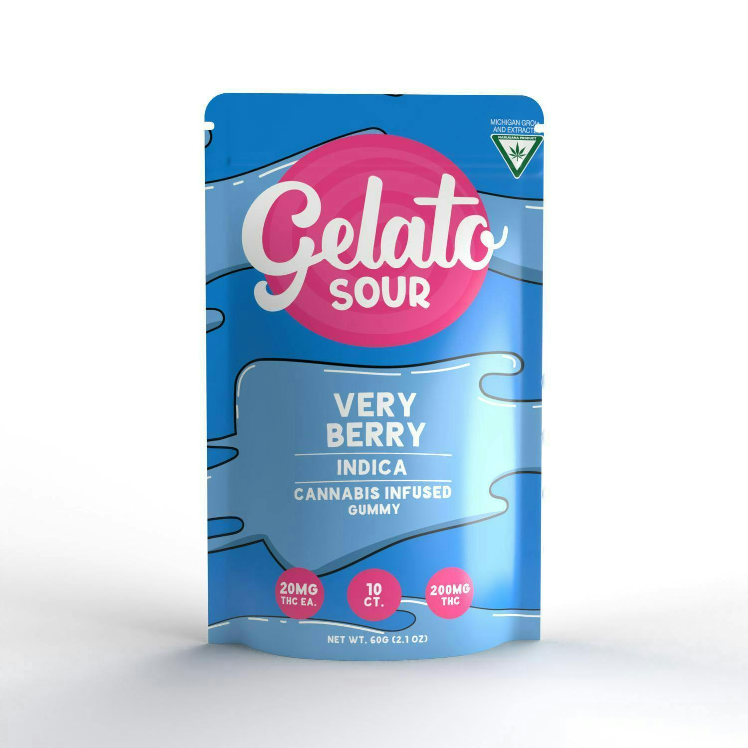 Gelato | Sour Very Berry | Infused Gummies | 200mg | Indica