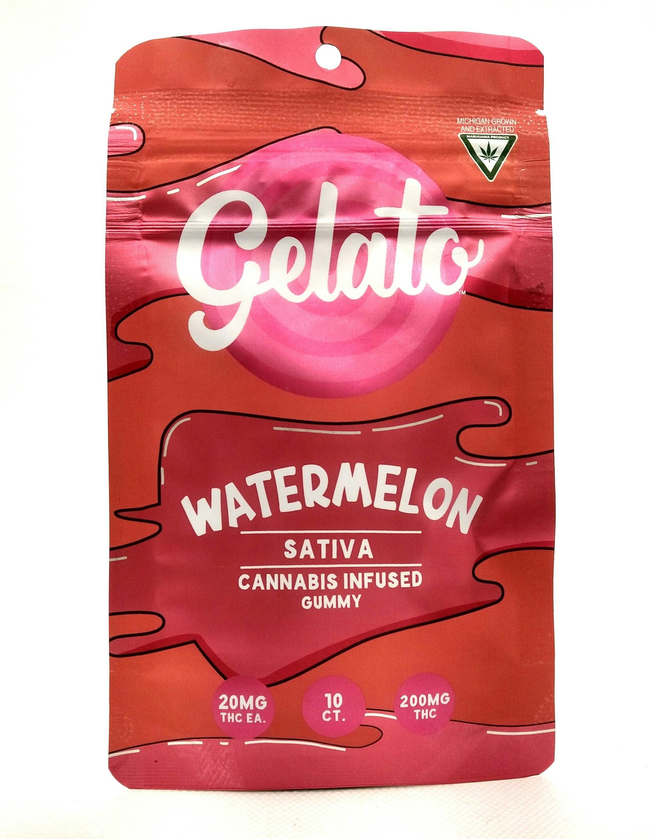 Gelato | Watermelon | Infused Gummies | 200mg | Sativa