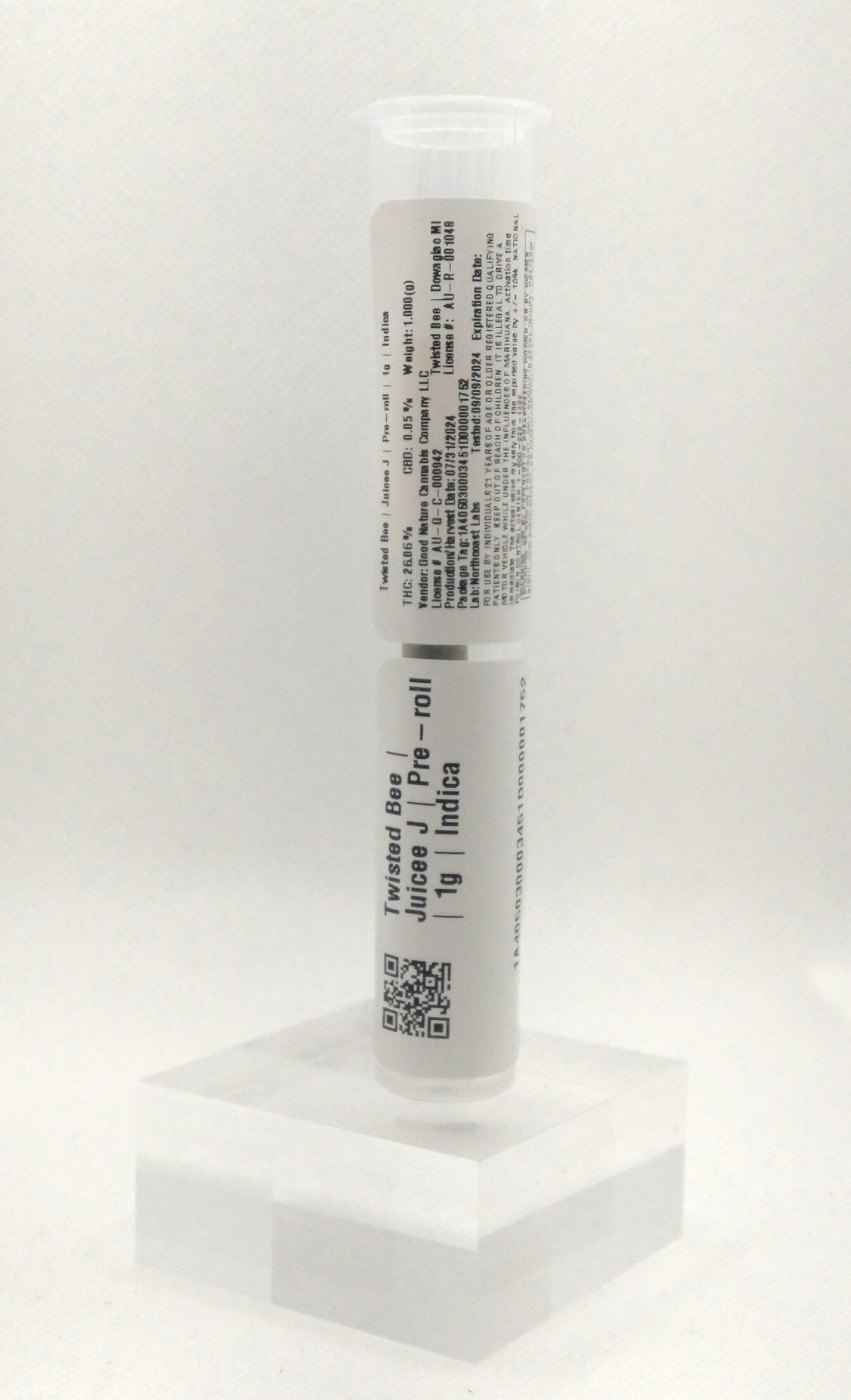 Twisted Bee | Juicee J | Pre-roll | 1g | Indica
