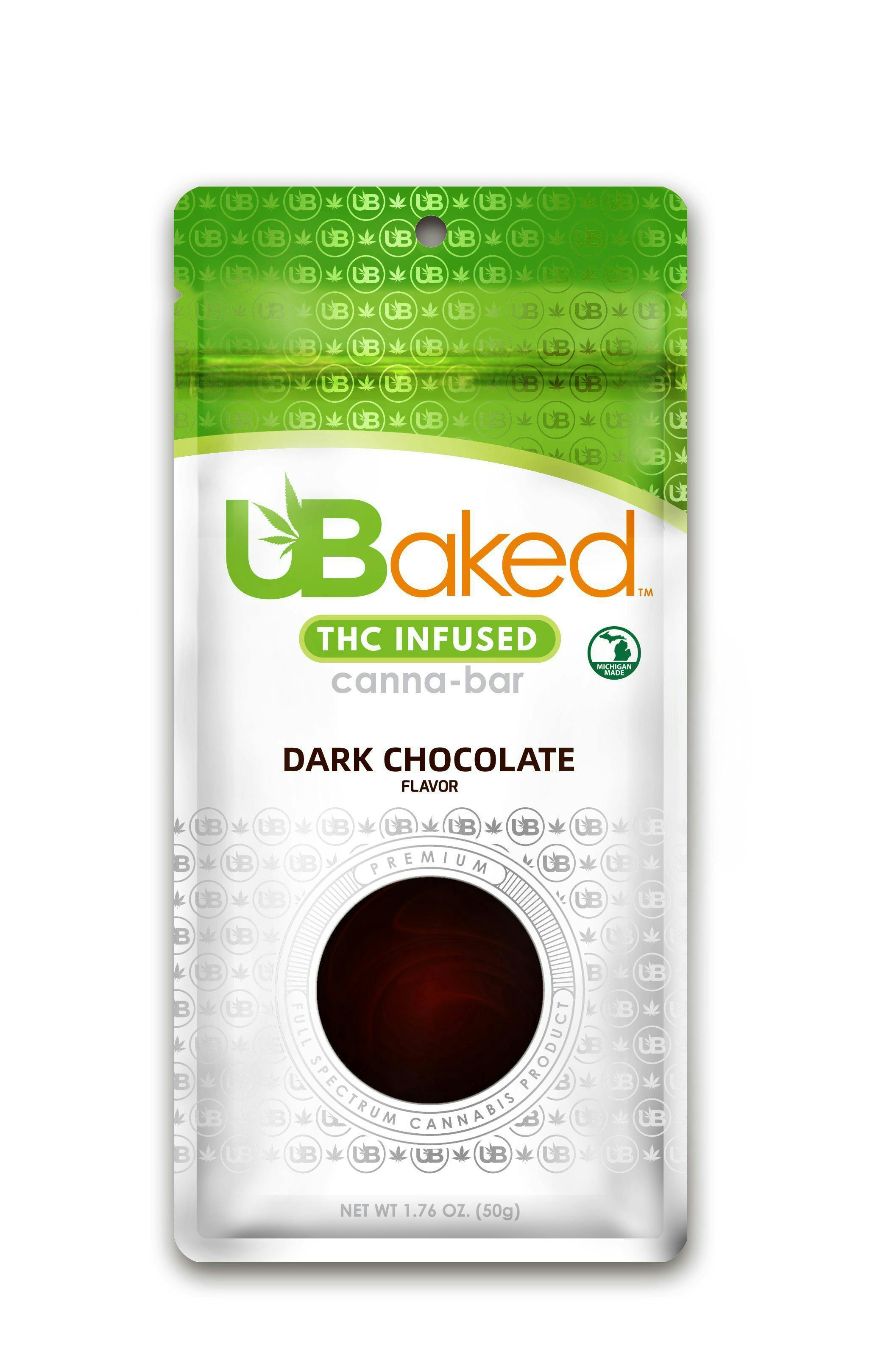 UBaked | Dark Chocolate | Infused Canna-Bar | 200mg | Hybrid