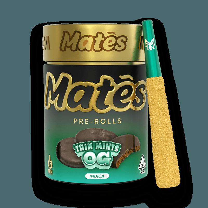 Muha Mates | Thin Mint OG | Infused Pre-roll Pack | 0.6g x 5 (3g) | Indica