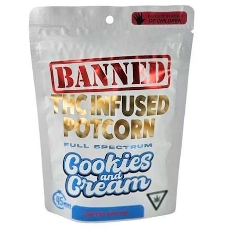 Banned | Cookes & Cream | Infused Potcorn Edible | 200mg | Hybrid