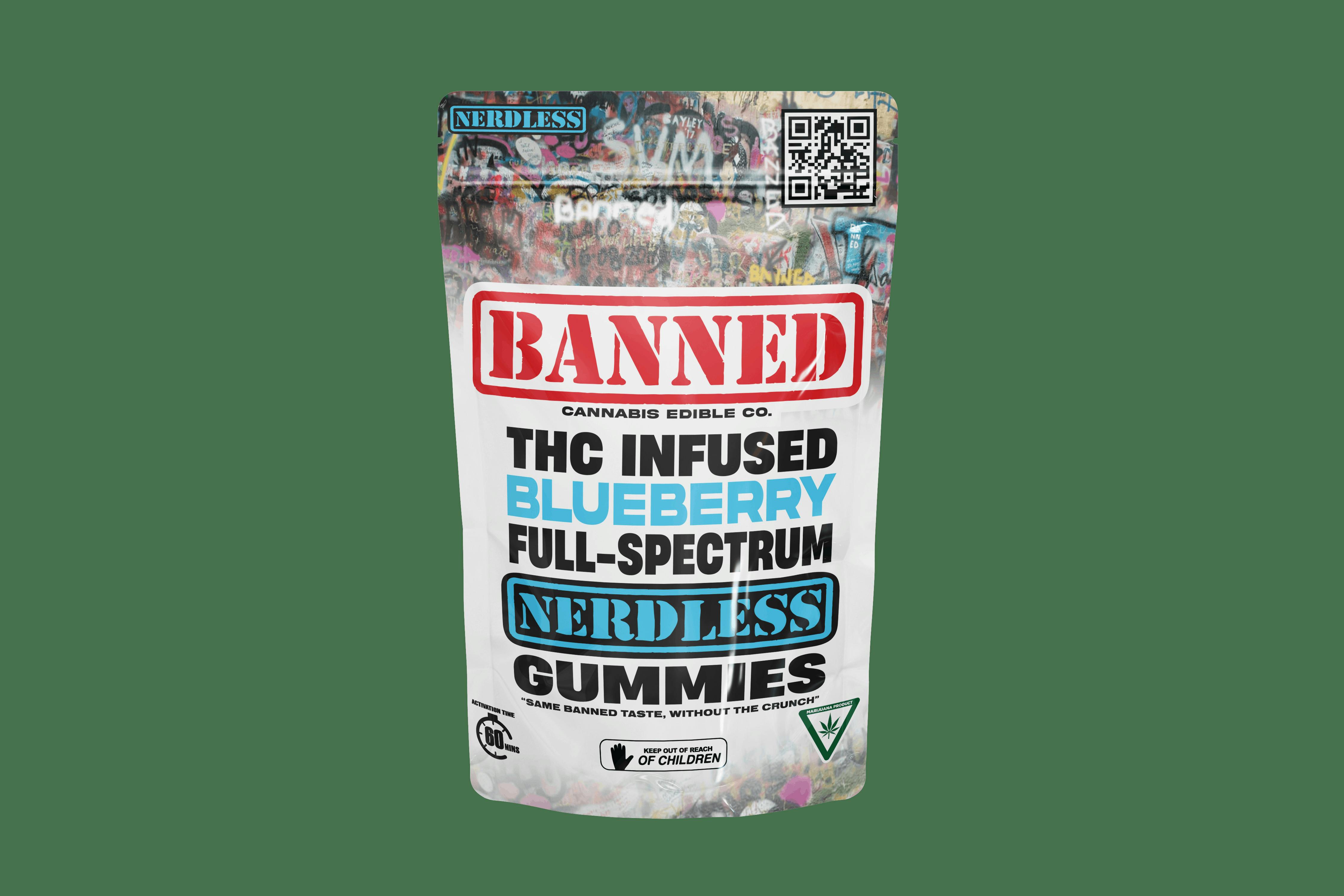 Banned | Blueberry | Infused Nerdless Gummy | 200mg | Hybrid