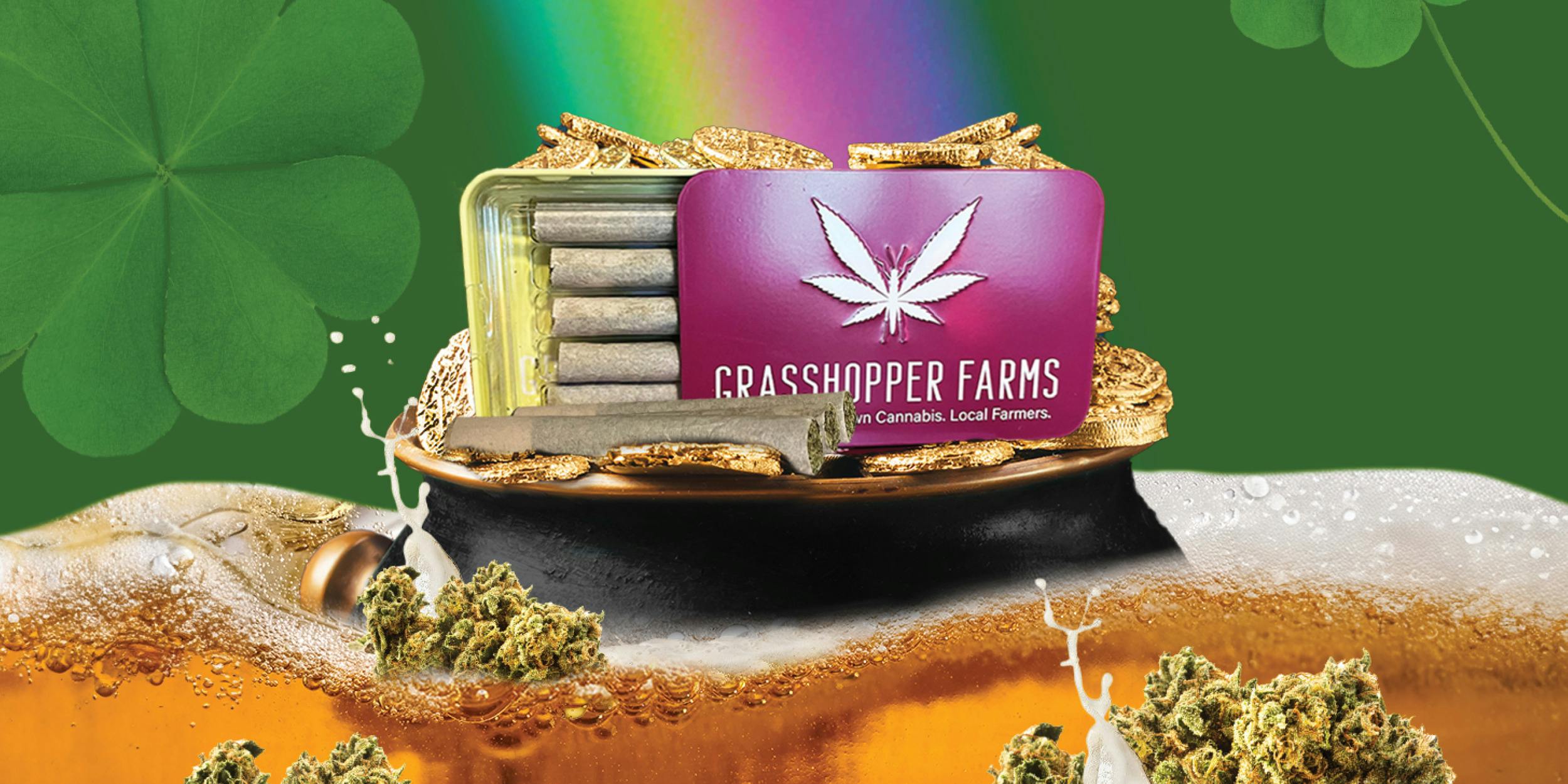 Grasshopper Farms | ShamRock | Infused Pre-roll Tin | 1g x 5 (5g) | Sativa