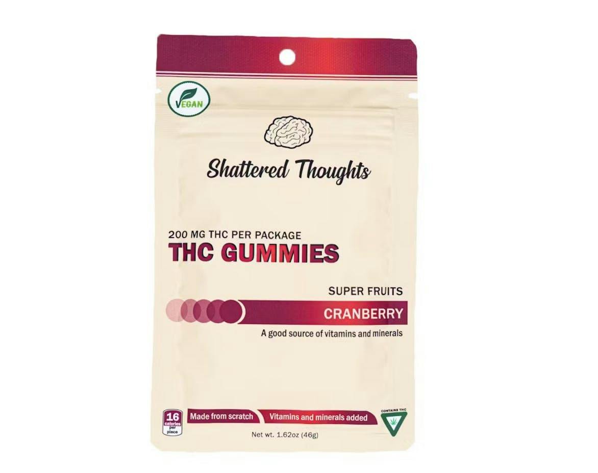 Shattered Thoughts | Cranberry | Infused Gummies | 200mg | Hybrid