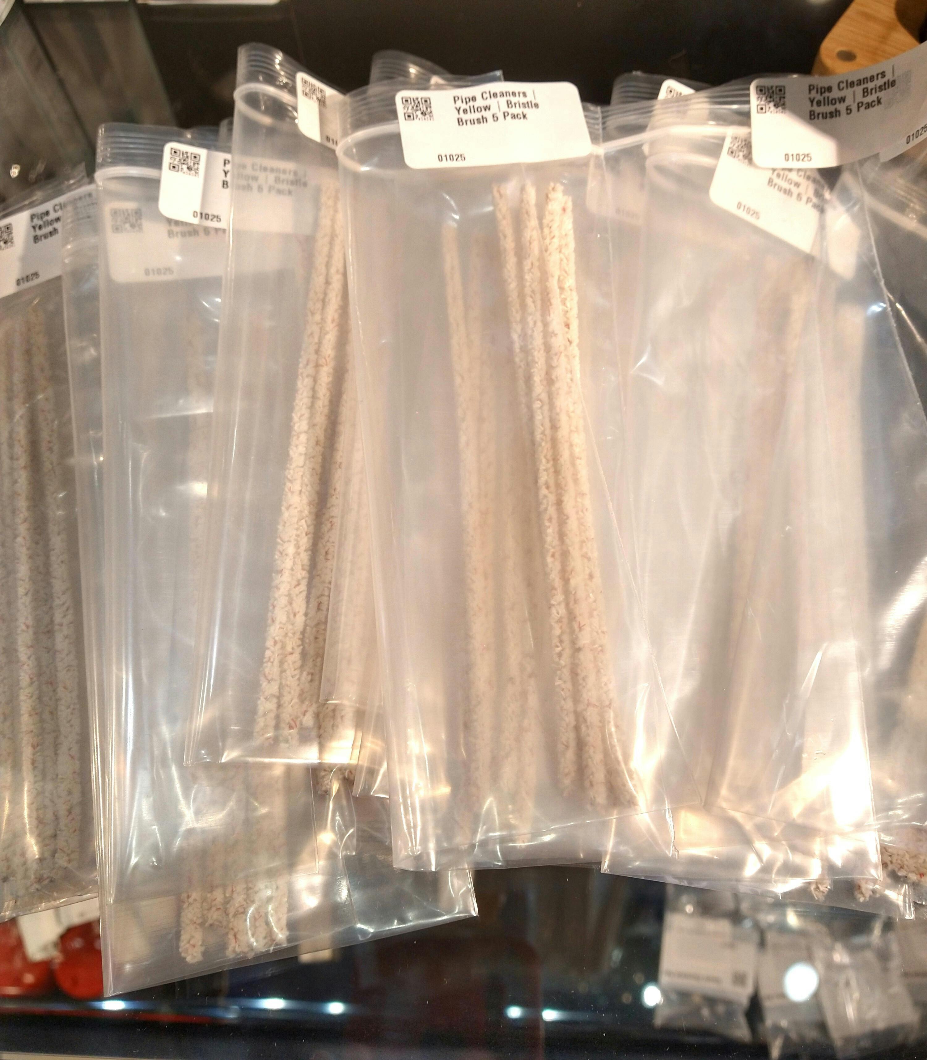 Pipe Cleaners | Yellow | Bristle Brush 5 Pack