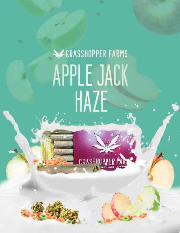 Grasshopper Farms | Apple Jacks Haze | Infused Pre-roll | 1g | Hybrid