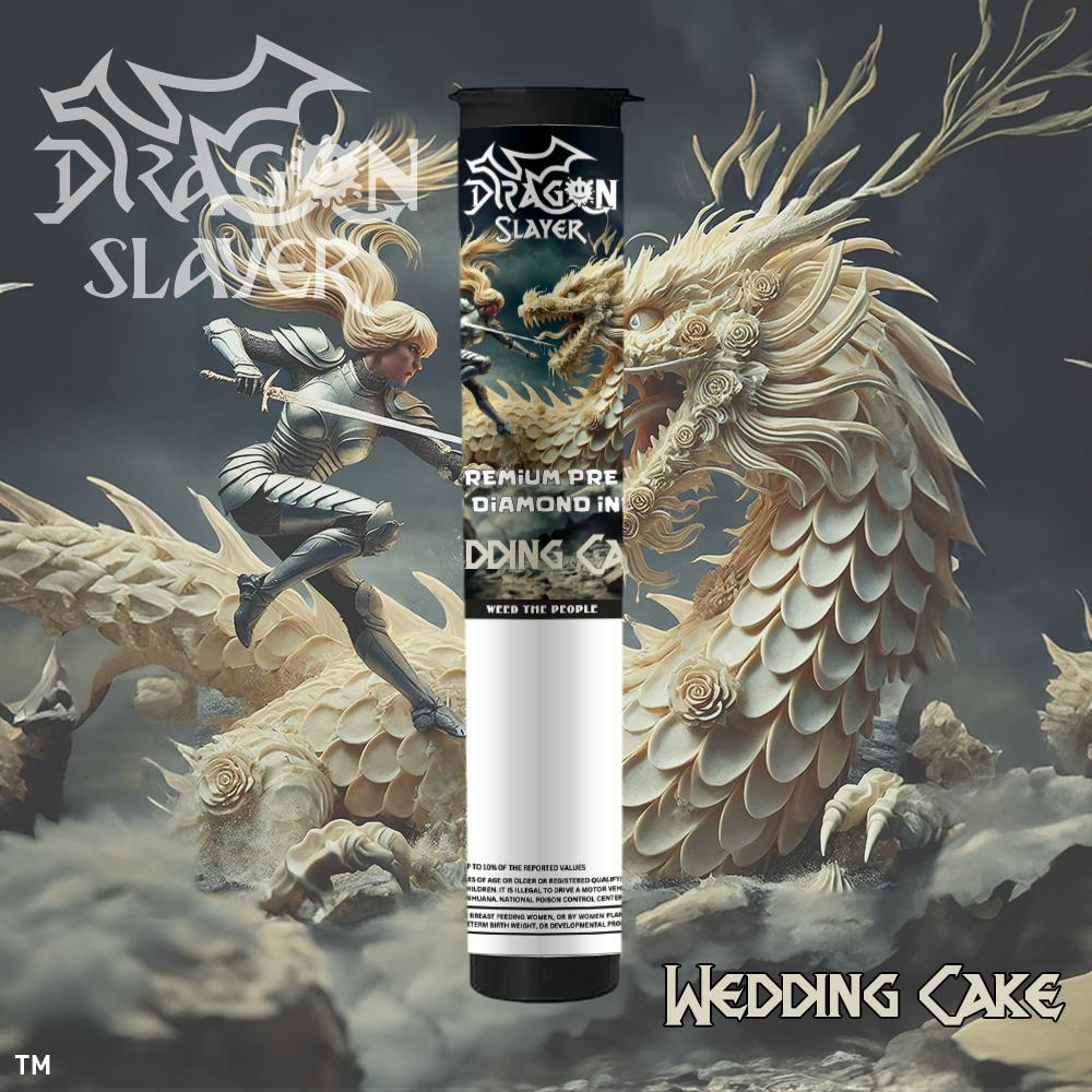 Dragon Slayer | Wedding Cake | Infused Pre-roll | 1.2g | Hybrid