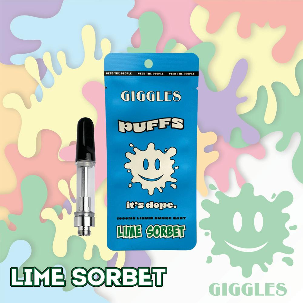 Giggle Puff | Lime Sorbet | Vape Cart | 1g | Sativa