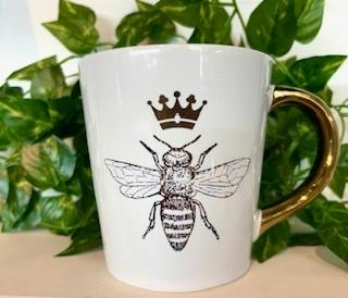 Queen Bee Ceramic Mug | Gold
