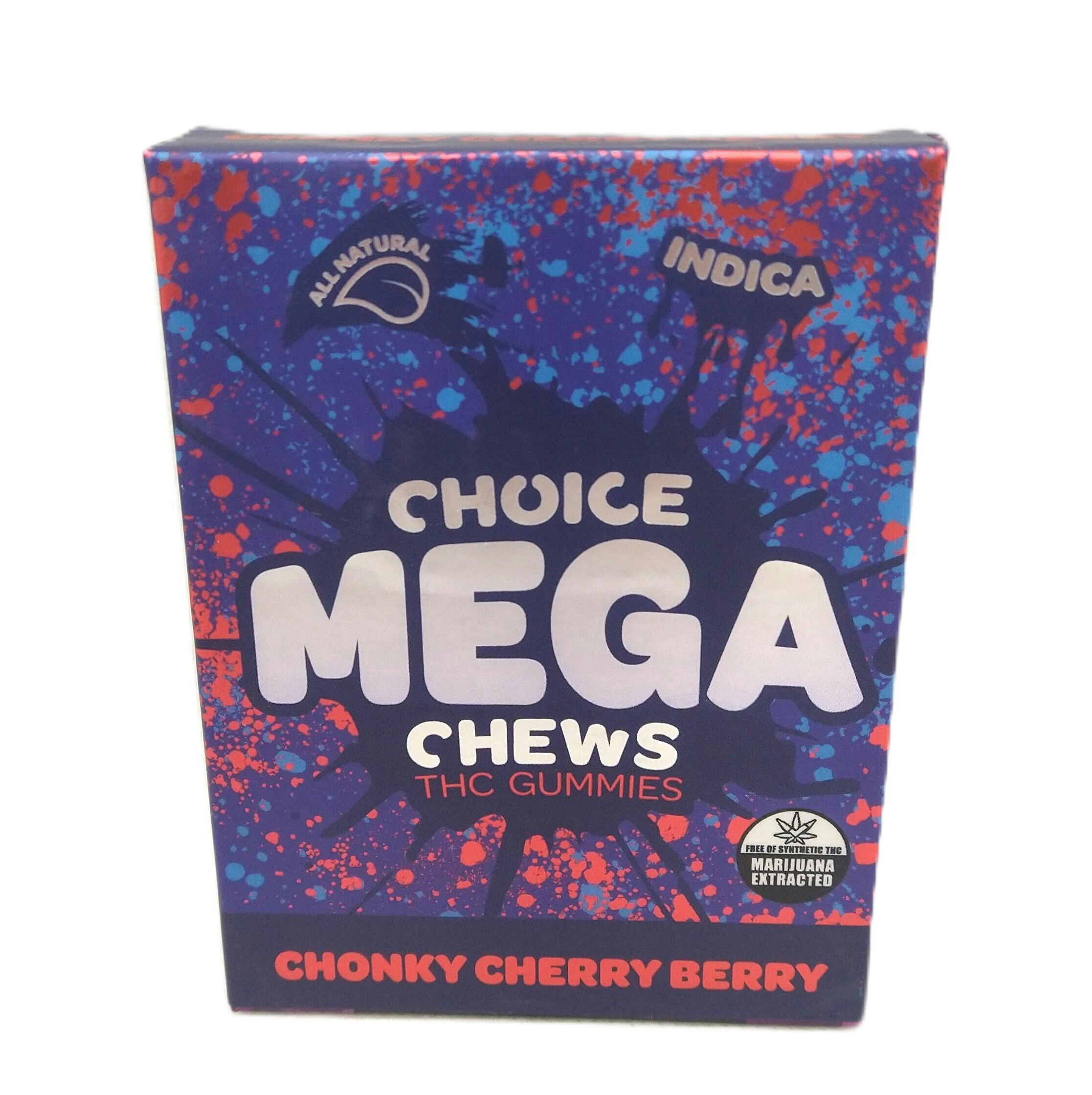 Choice | Chonky Cherry Berry | Mega Chew Infused Gummy | 200mg (2pk) | Indica