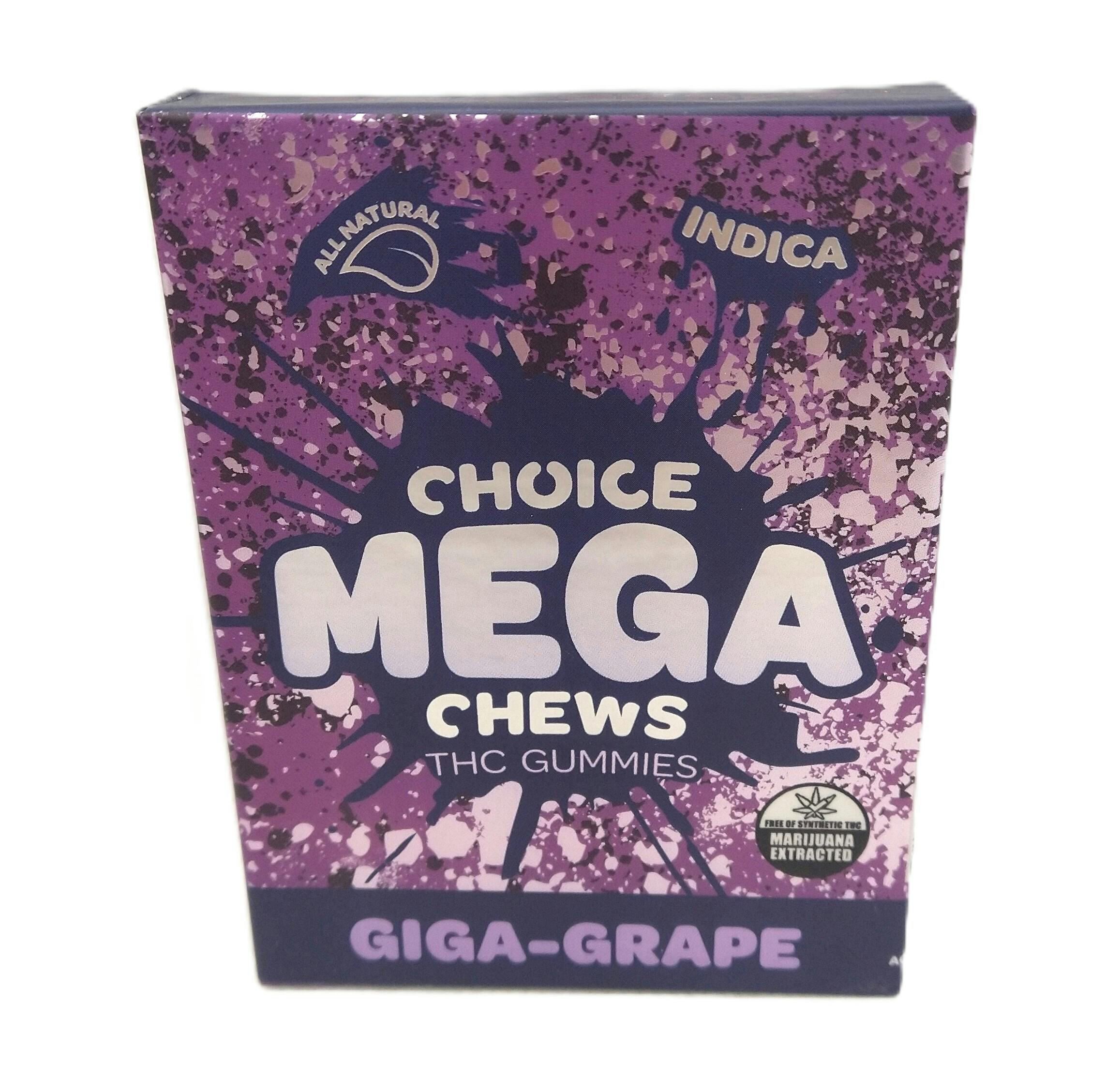 Choice | Giga Grape | Mega Chew Infused Gummy | 200mg (2pk) | Indica