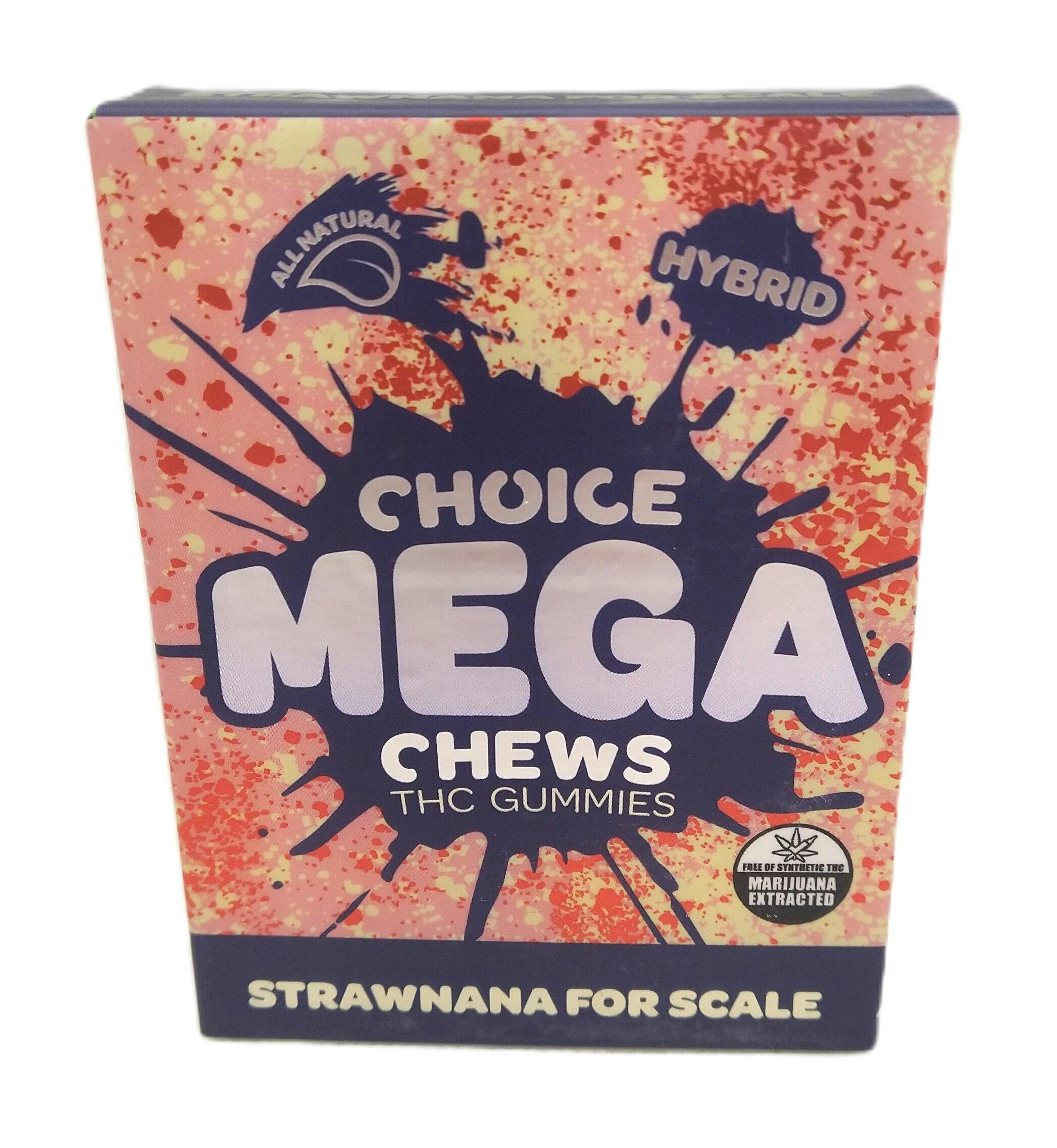 Choice | Strawnana For Scale | Mega Chew Infused Gummy | 200mg (2pk) | Hybrid