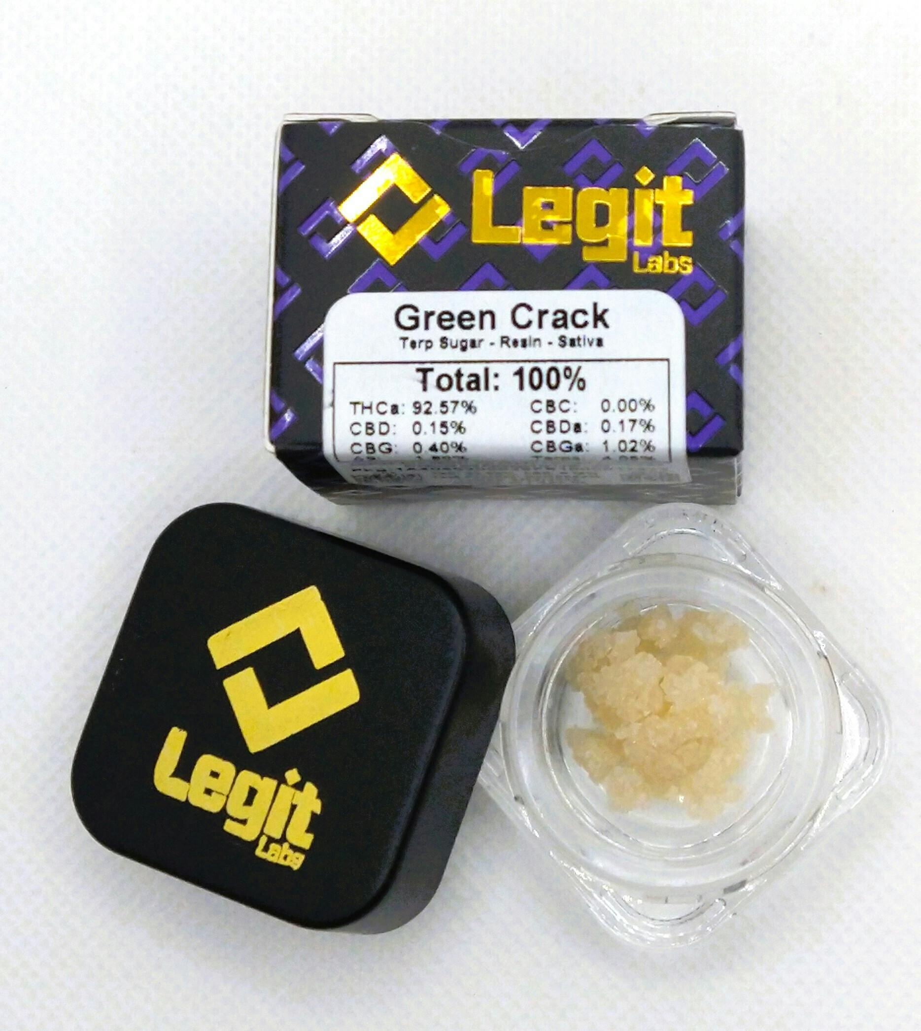 Legit Labs | Green Crack | Terp Sugar Concentrate | Sativa