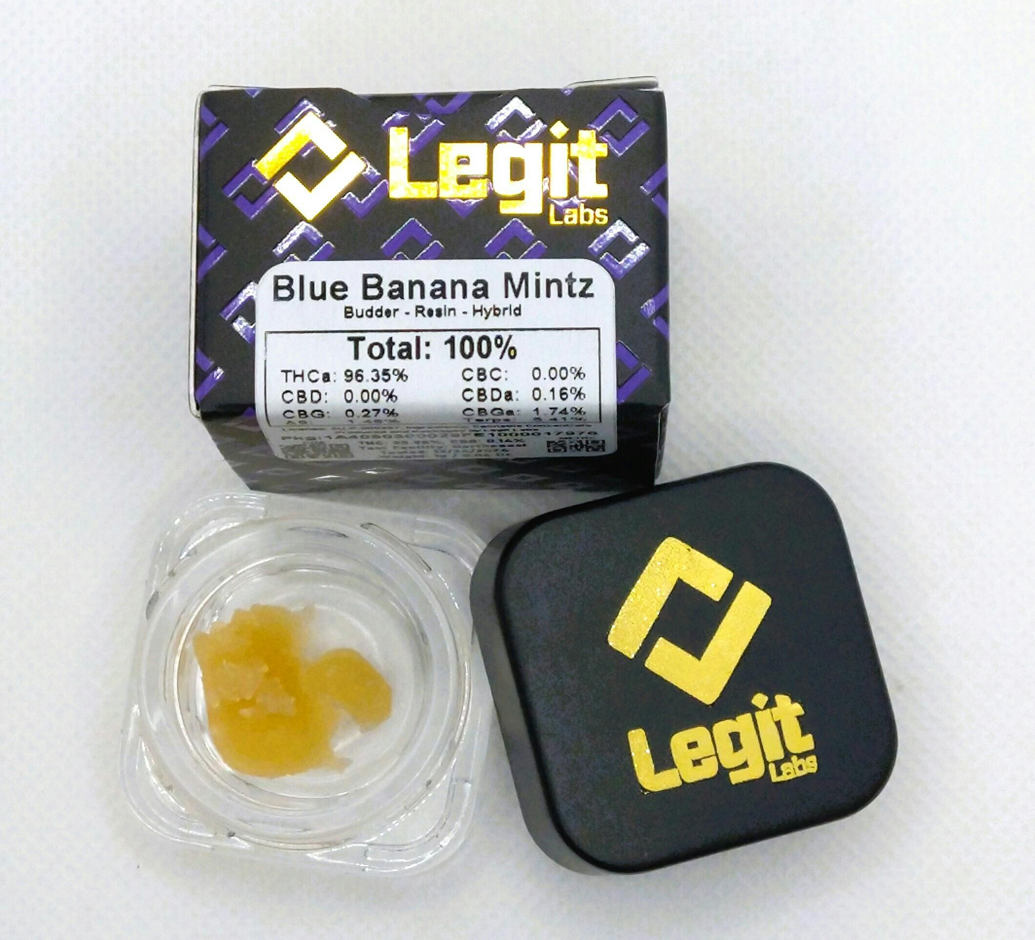Legit Labs | Blue Banana Mintz | Budder Resin Concentrate | 1g | Indica